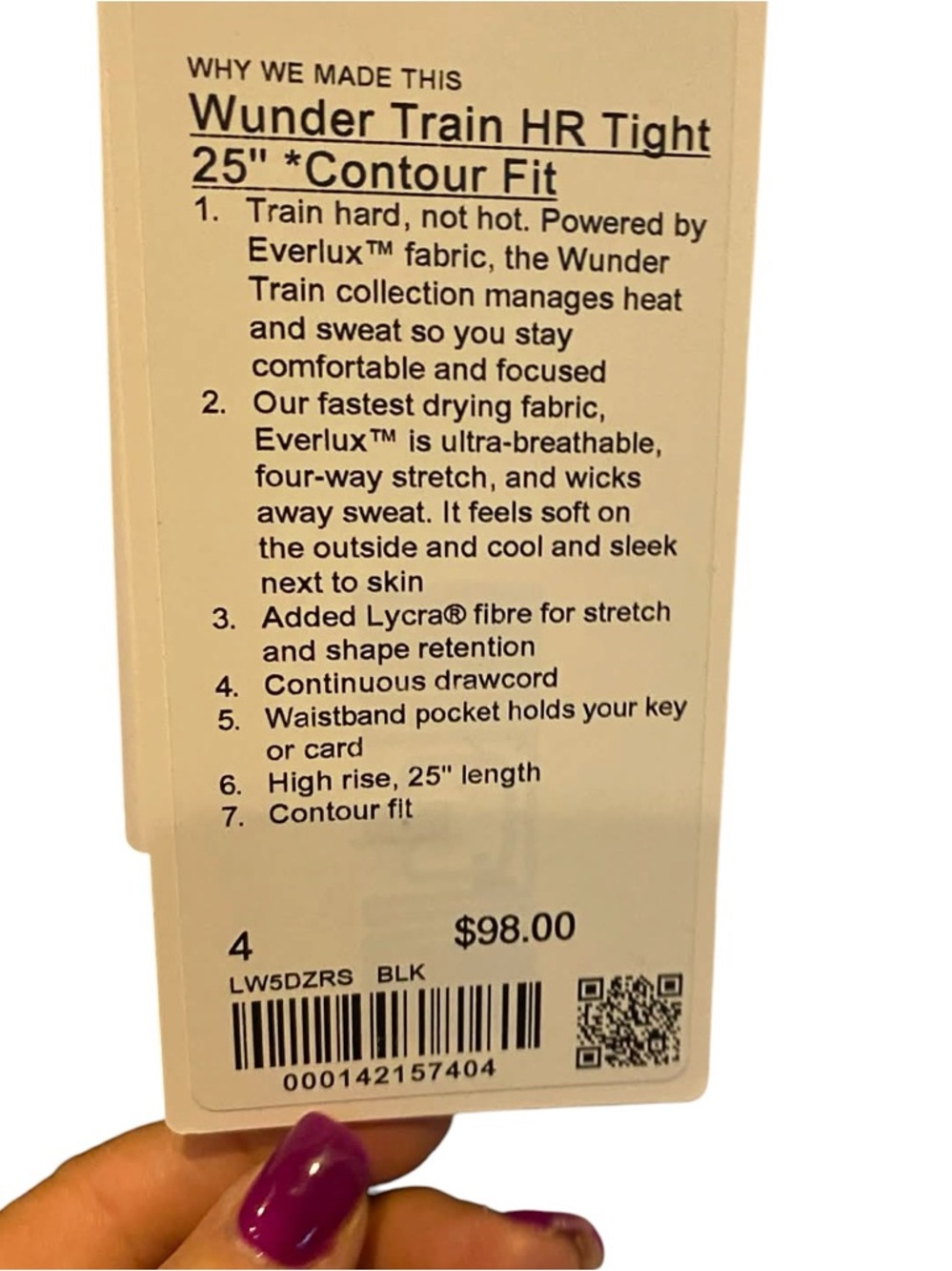 NWT Lululemon Wunder train leggings and jacket set BLACK Size 4 - Picture 4 of 5